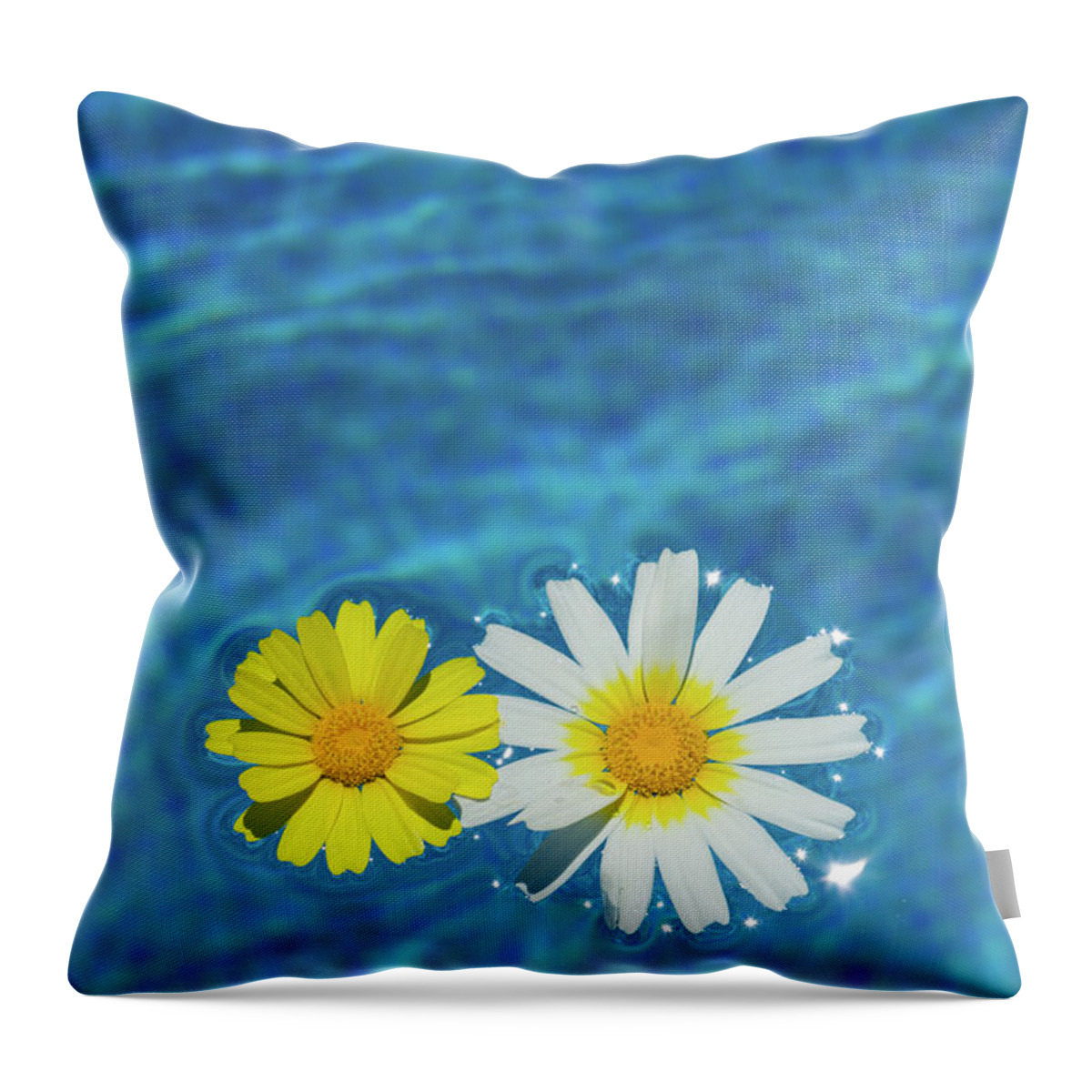 Summer Throw Pillow featuring the photograph Summer holidays by the perfect blue pool by Adriana Mueller