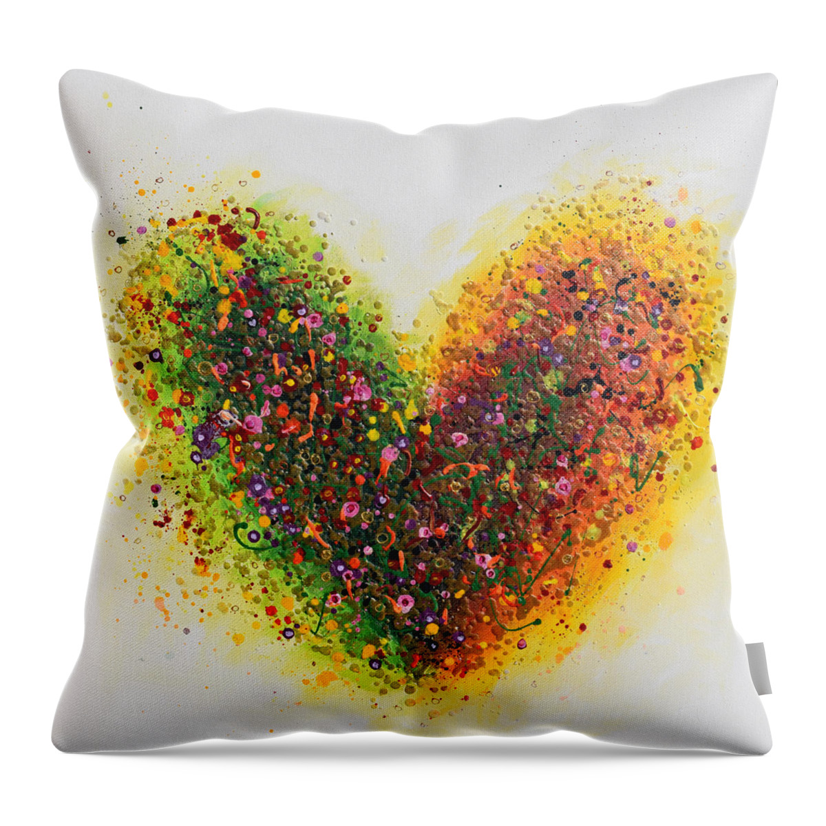 Heart Throw Pillow featuring the painting Summer Love by Amanda Dagg