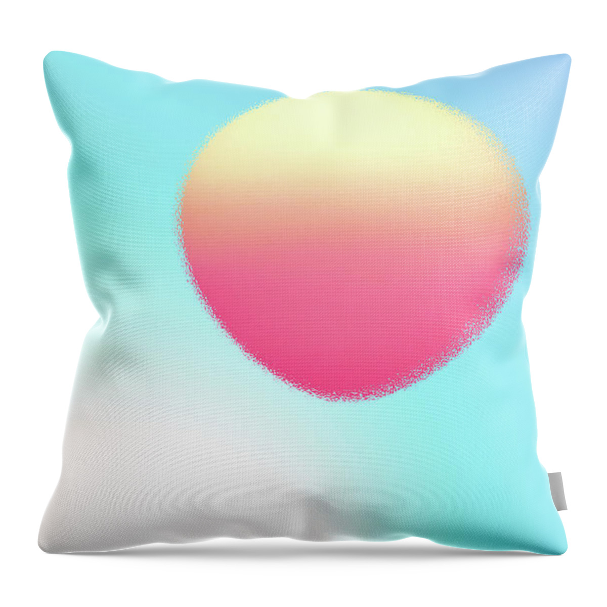 Sun Throw Pillow featuring the digital art Sun Balloon by Kathleen Illes