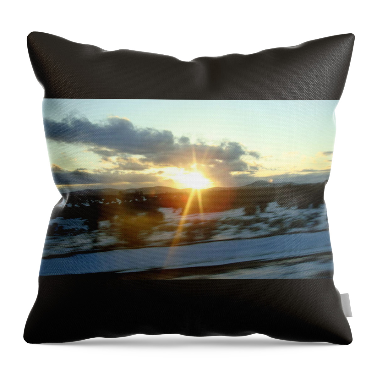  Throw Pillow featuring the photograph Sunfall 1 by Trevor A Smith