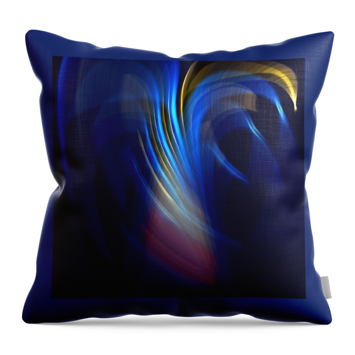 Abstract Art Throw Pillow featuring the digital art Sunray Blues by Ronald Mills