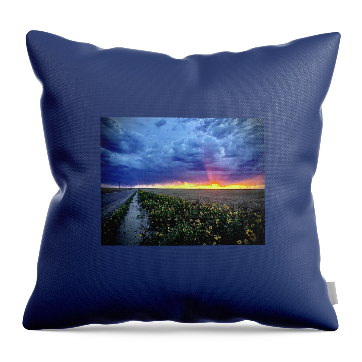 Sunset Throw Pillow featuring the photograph Sunset 3 by Julie Powell