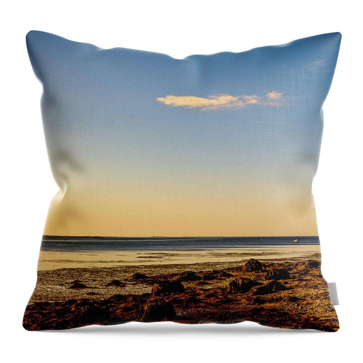 Acadia Throw Pillow featuring the photograph Sunset - Acadia National Park by Amelia Pearn
