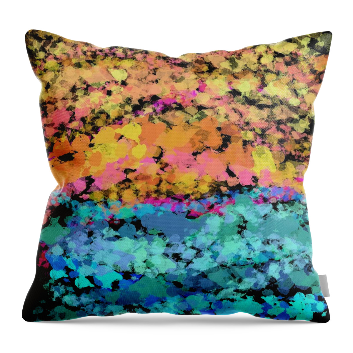 Colorful Throw Pillow featuring the photograph Sunset Dots by Lisa White