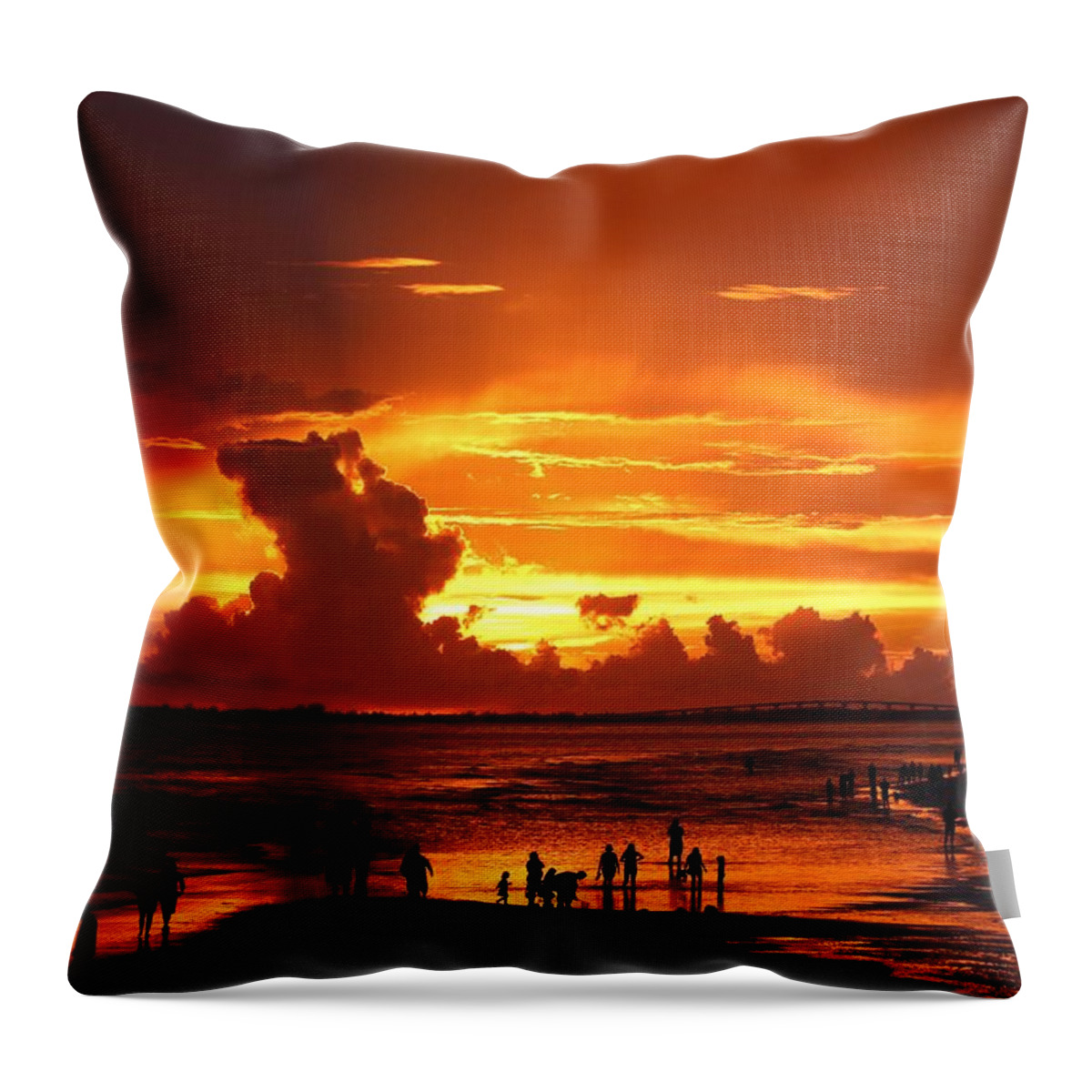 Sunset Throw Pillow featuring the photograph Sunset by Mingming Jiang