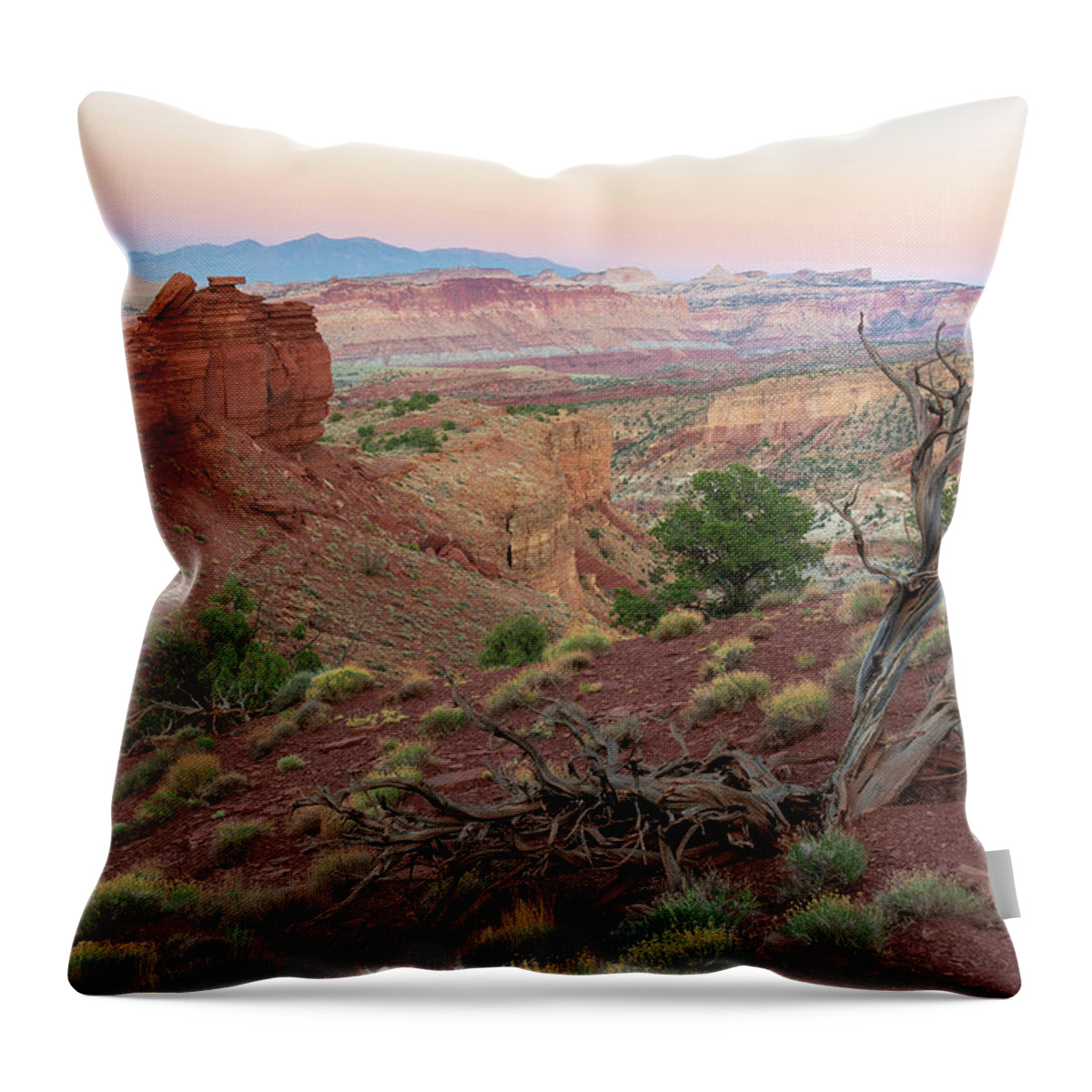 Utah Throw Pillow featuring the photograph Sunset on Capitol Reef by Aaron Spong