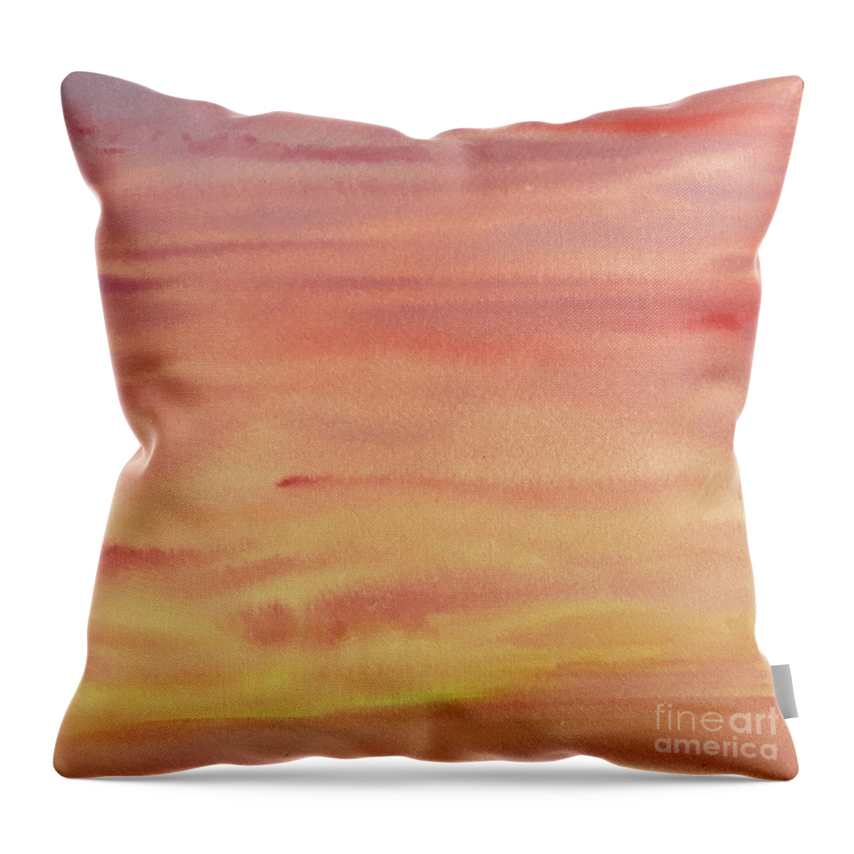 Sunset Throw Pillow featuring the painting Sunset Sky by Lisa Neuman