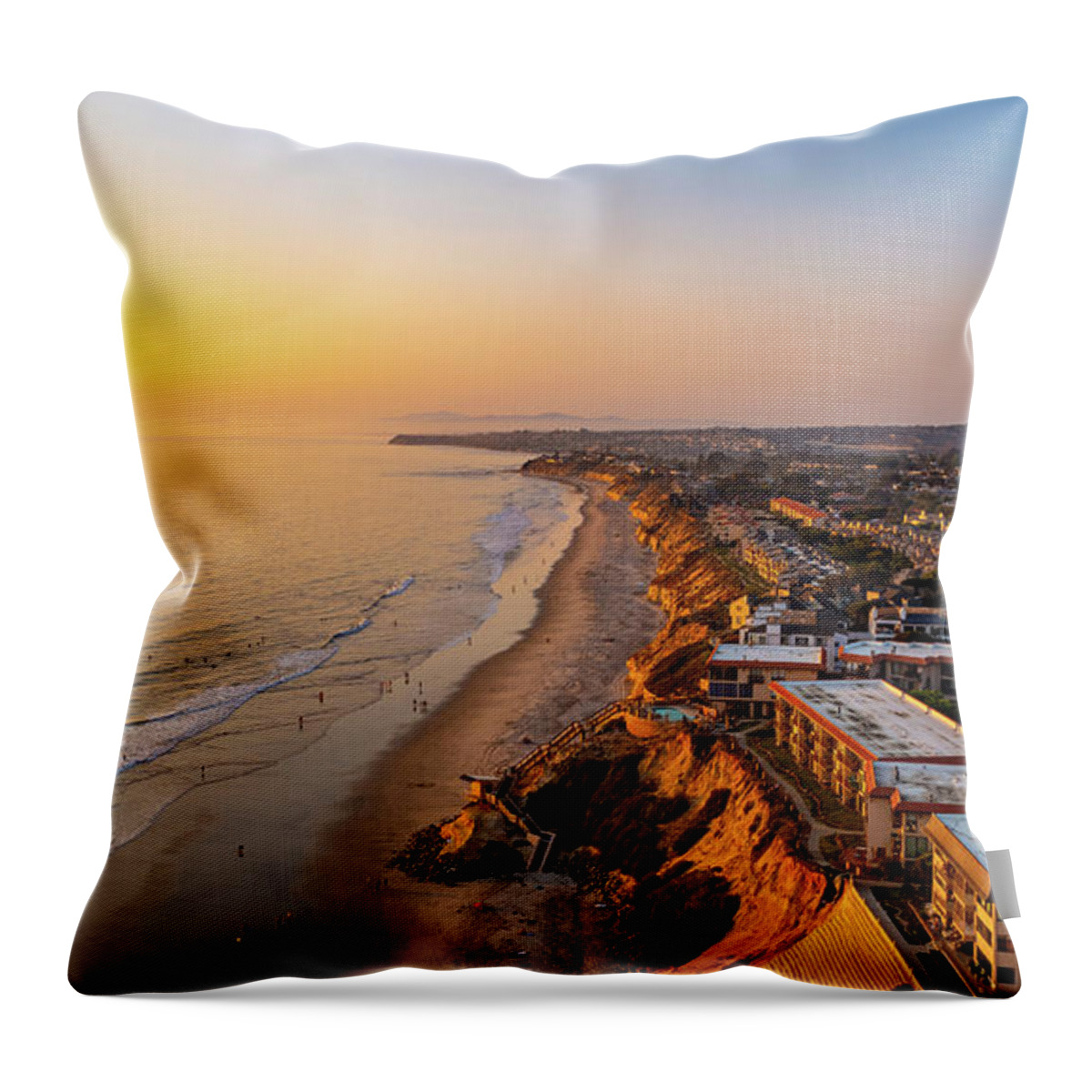Solana Beach Throw Pillow featuring the photograph Sunset SoCal by Anthony Giammarino