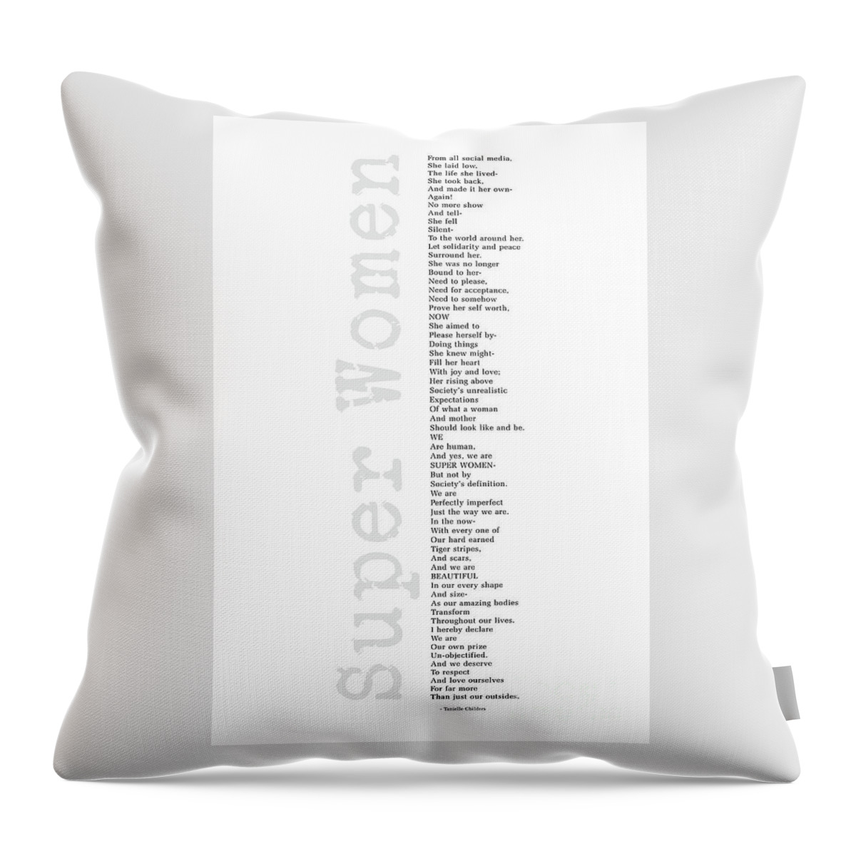 Super Women Throw Pillow featuring the digital art Super Women by Tanielle Childers