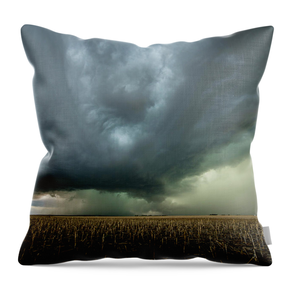 Mesocyclone Throw Pillow featuring the photograph Supercell Storm by Wesley Aston
