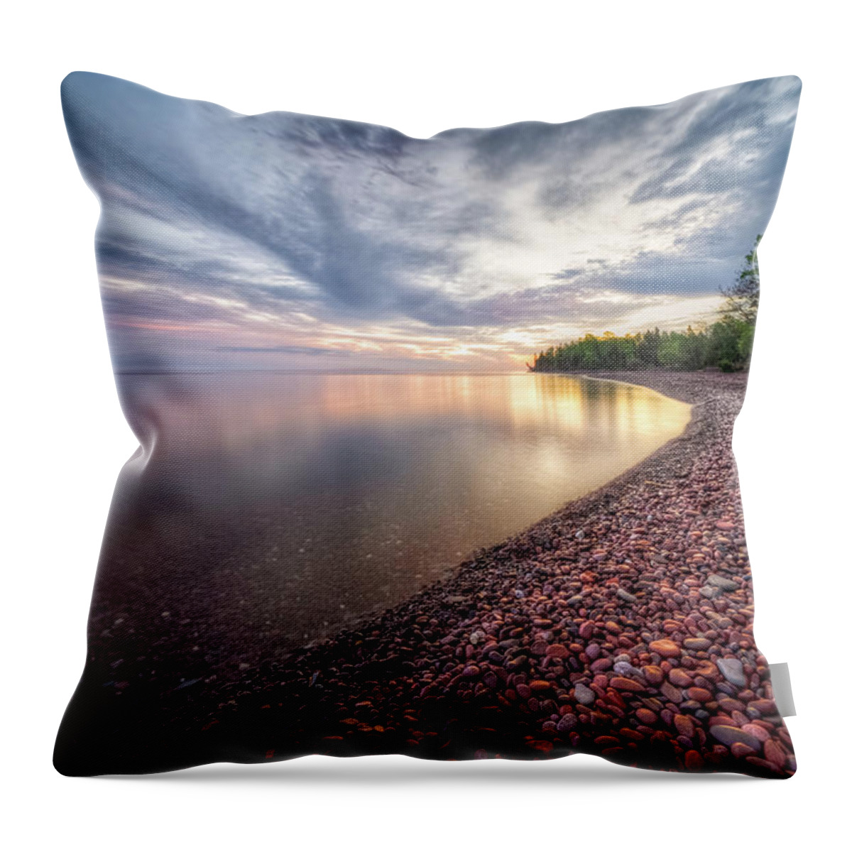 Lake Superior Throw Pillow featuring the photograph Superior Shoreline by Brad Bellisle