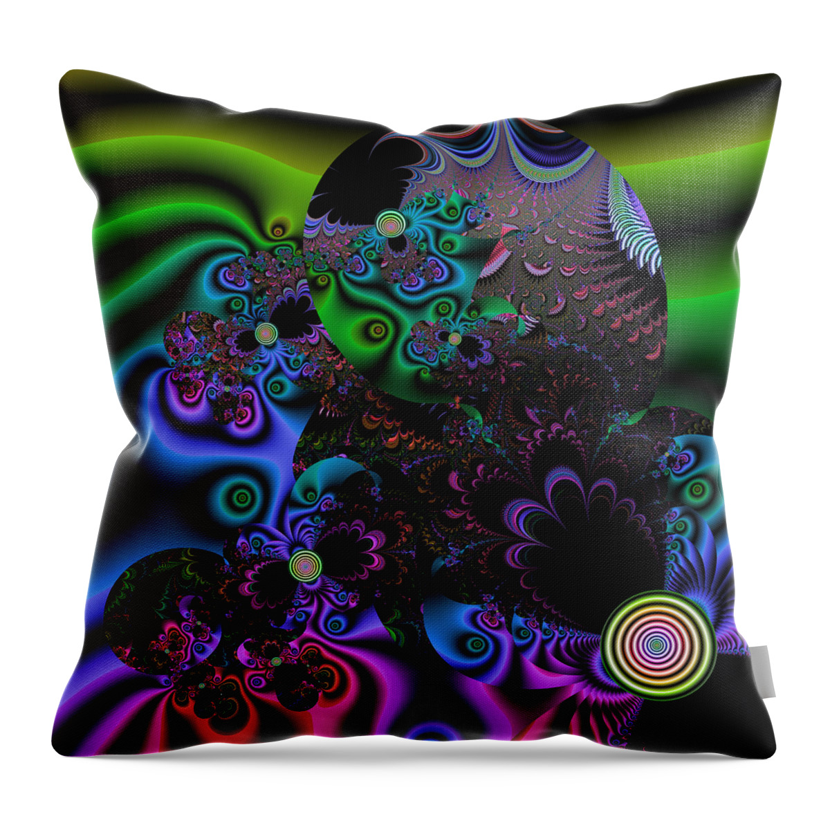 Abstract Throw Pillow featuring the digital art Sweatermen by Andrew Kotlinski