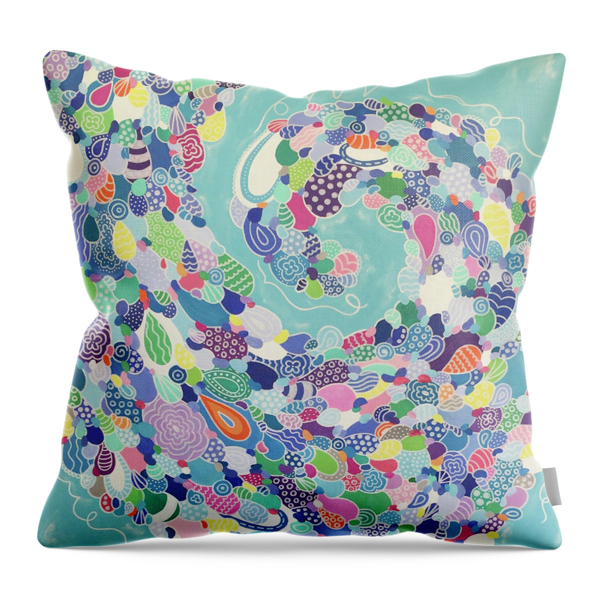 Pattern Art Throw Pillow featuring the painting Sweeping Medley by Beth Ann Scott