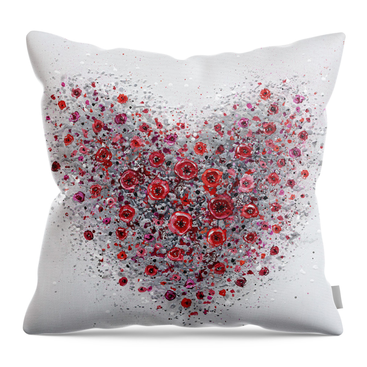 Heart Throw Pillow featuring the painting Sweet Hearted by Amanda Dagg