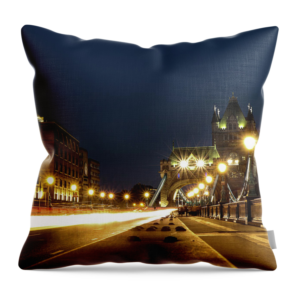 Sky Throw Pillow featuring the photograph Tower bridge by Vaclav Sonnek