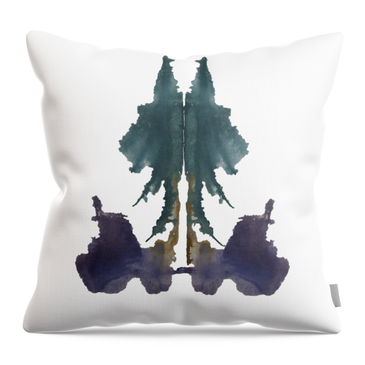 Abstract Throw Pillow featuring the painting Tall Trees by Stephenie Zagorski