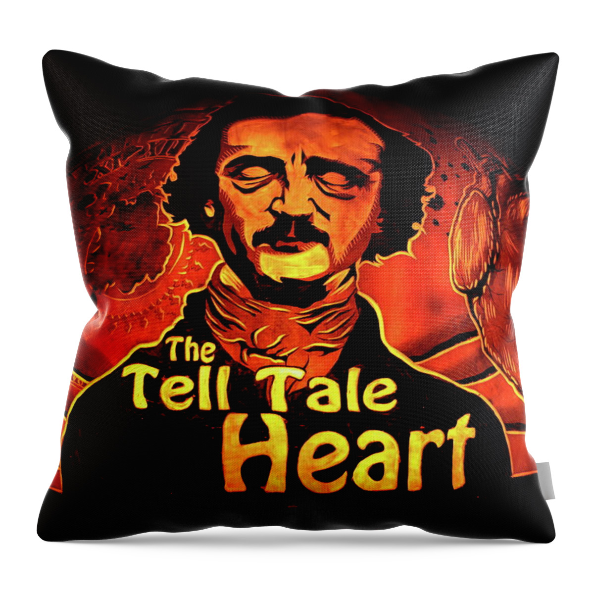 Poe Throw Pillow featuring the photograph Tell Tail Heart by Stuart Manning