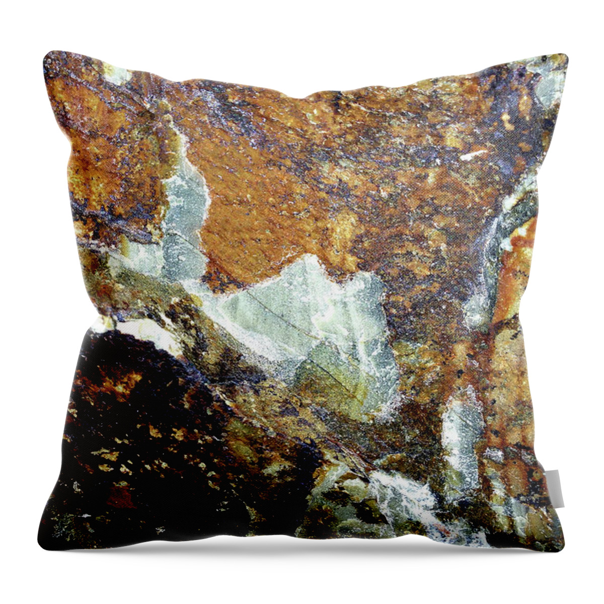 Rock Throw Pillow featuring the photograph Triassic Basin Rock by Linda Bailey