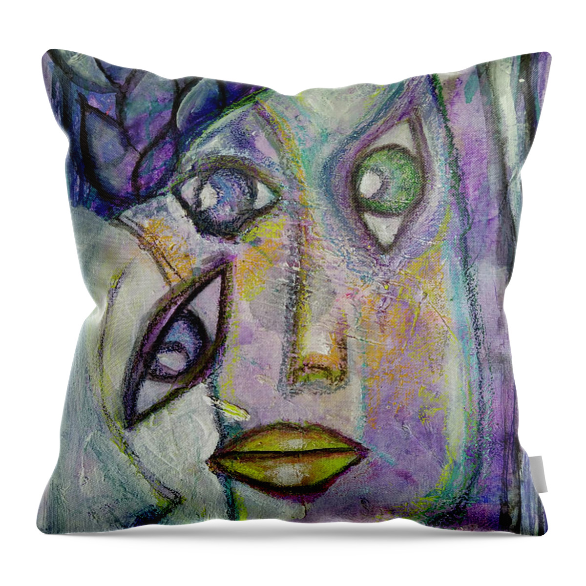 Tete A Tete Throw Pillow featuring the mixed media Tete a Tete by Mimulux Patricia No