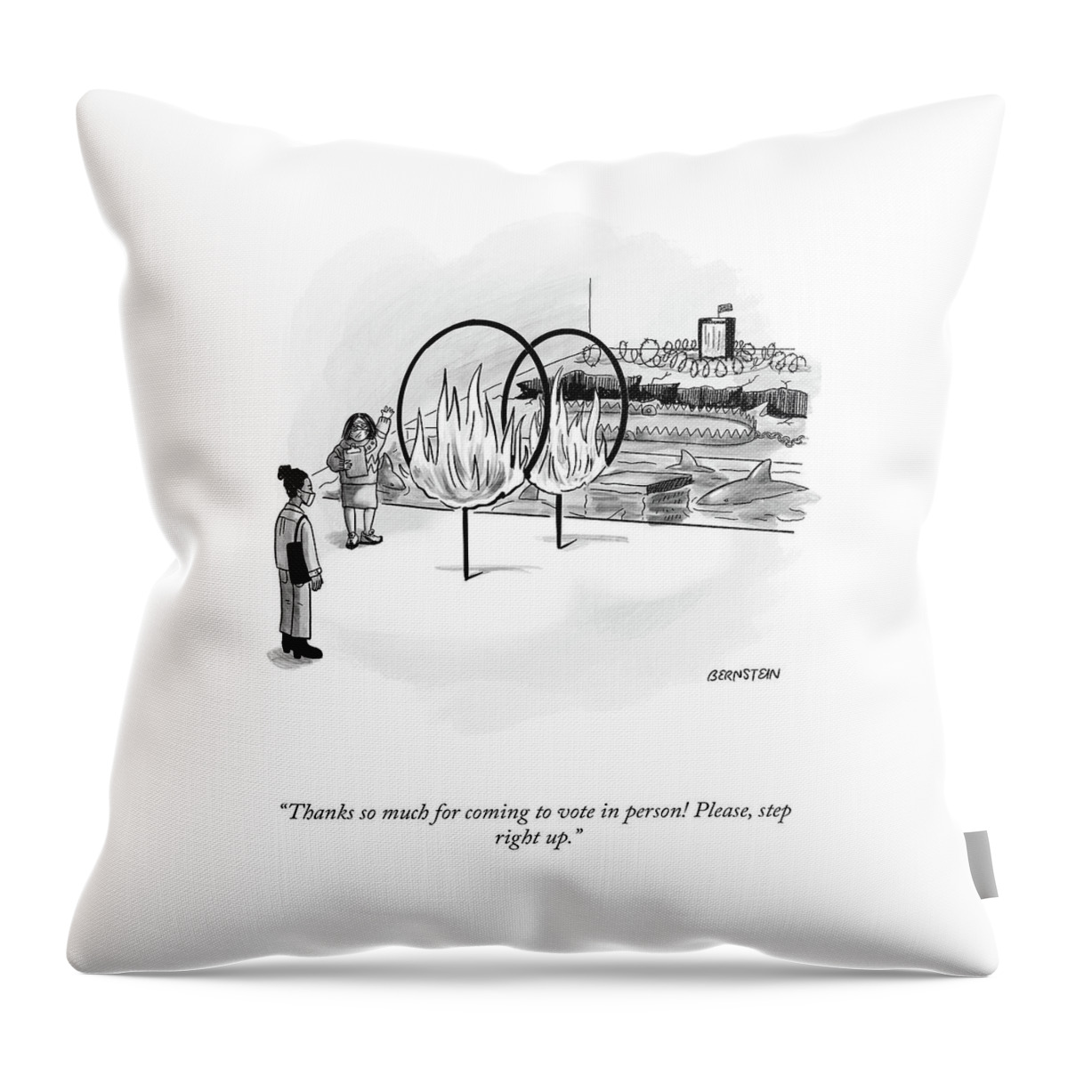 Thanks For Coming To Vote Throw Pillow