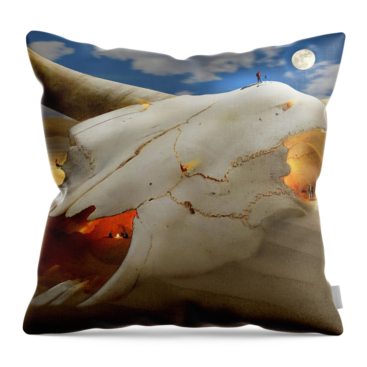 Surrealism Throw Pillow featuring the photograph The Adventurers S E by Mike McGlothlen