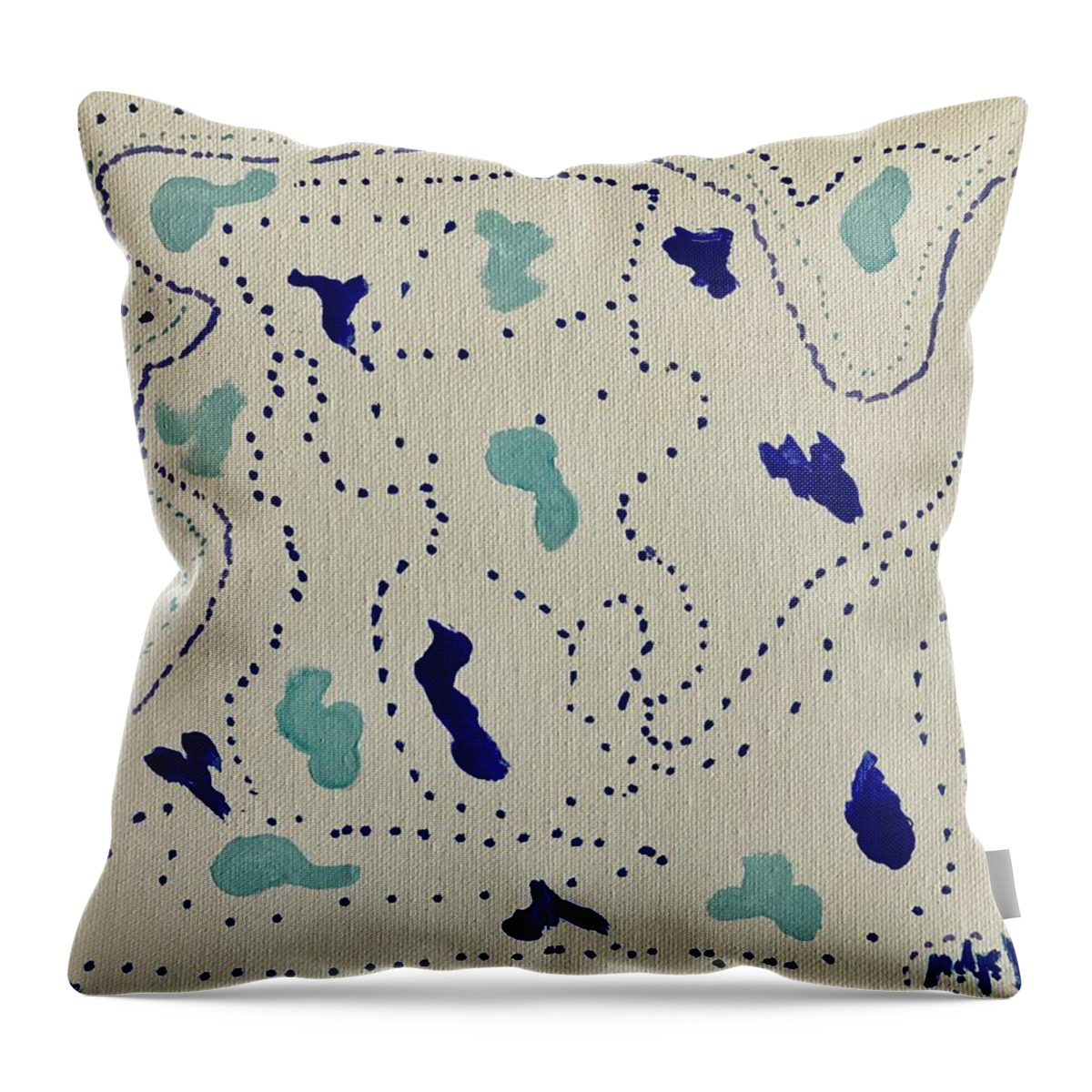 Arcturians Throw Pillow featuring the painting The Arcturians by Medge Jaspan