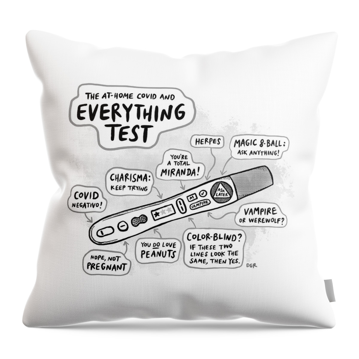 The At Home Covid And Everything Test Throw Pillow