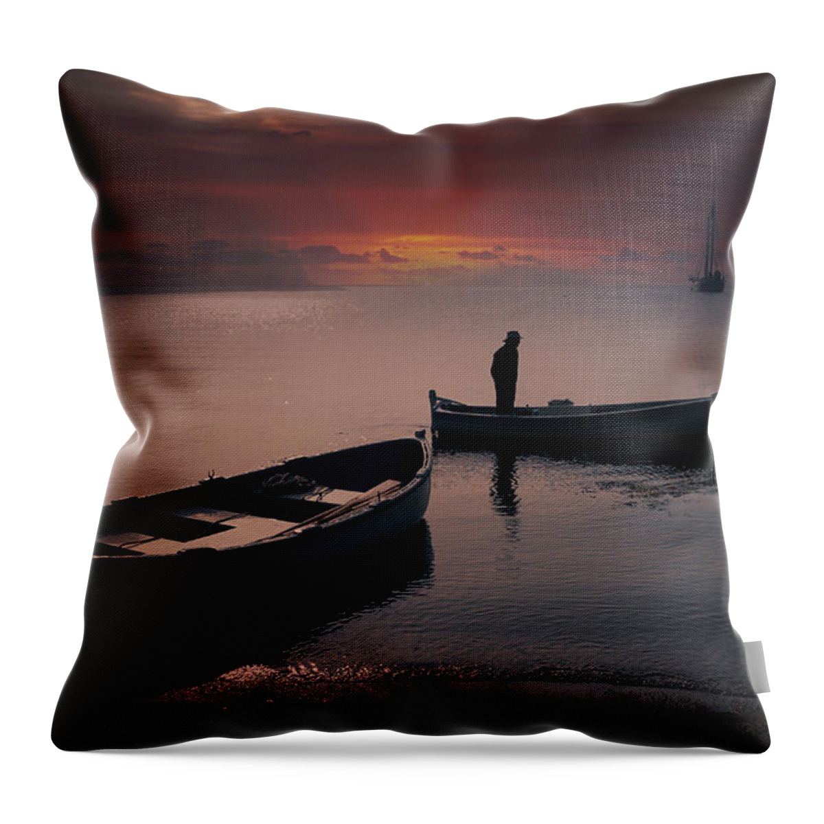 Sailing Throw Pillow featuring the photograph The Captain by Fred LeBlanc