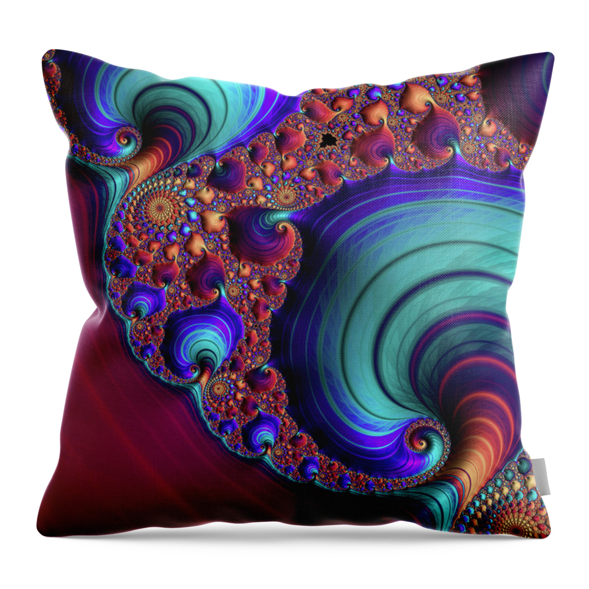 Abstract Throw Pillow featuring the digital art The Circus is in Town by Manpreet Sokhi