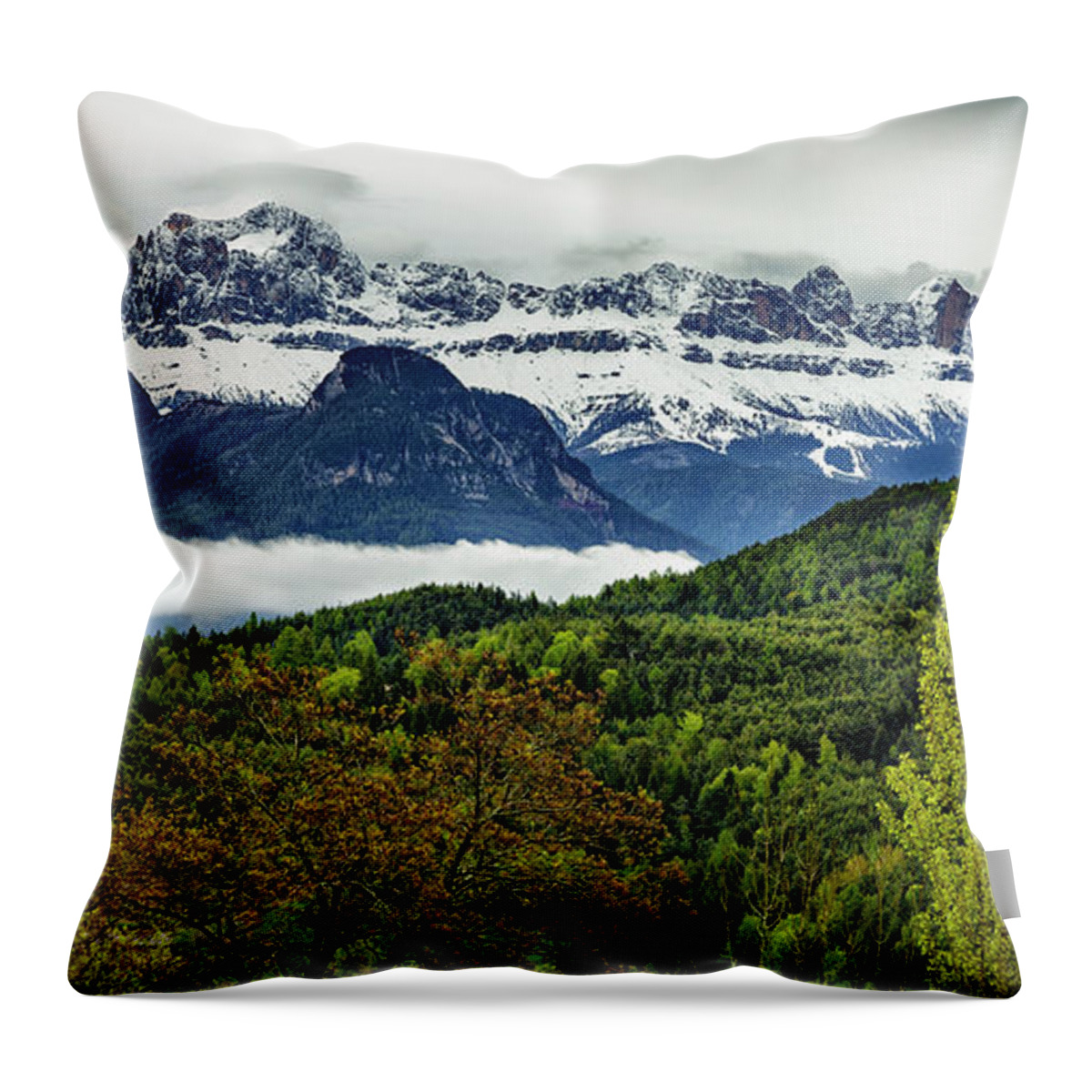Gary-johnson Throw Pillow featuring the photograph The Dolomites by Gary Johnson