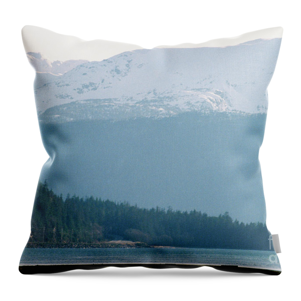 #alaska #juneau #ak #cruise #tours #vacation #peaceful #douglas #outerpoint #capitalcity Throw Pillow featuring the photograph The Drive Around The Bend by Charles Vice