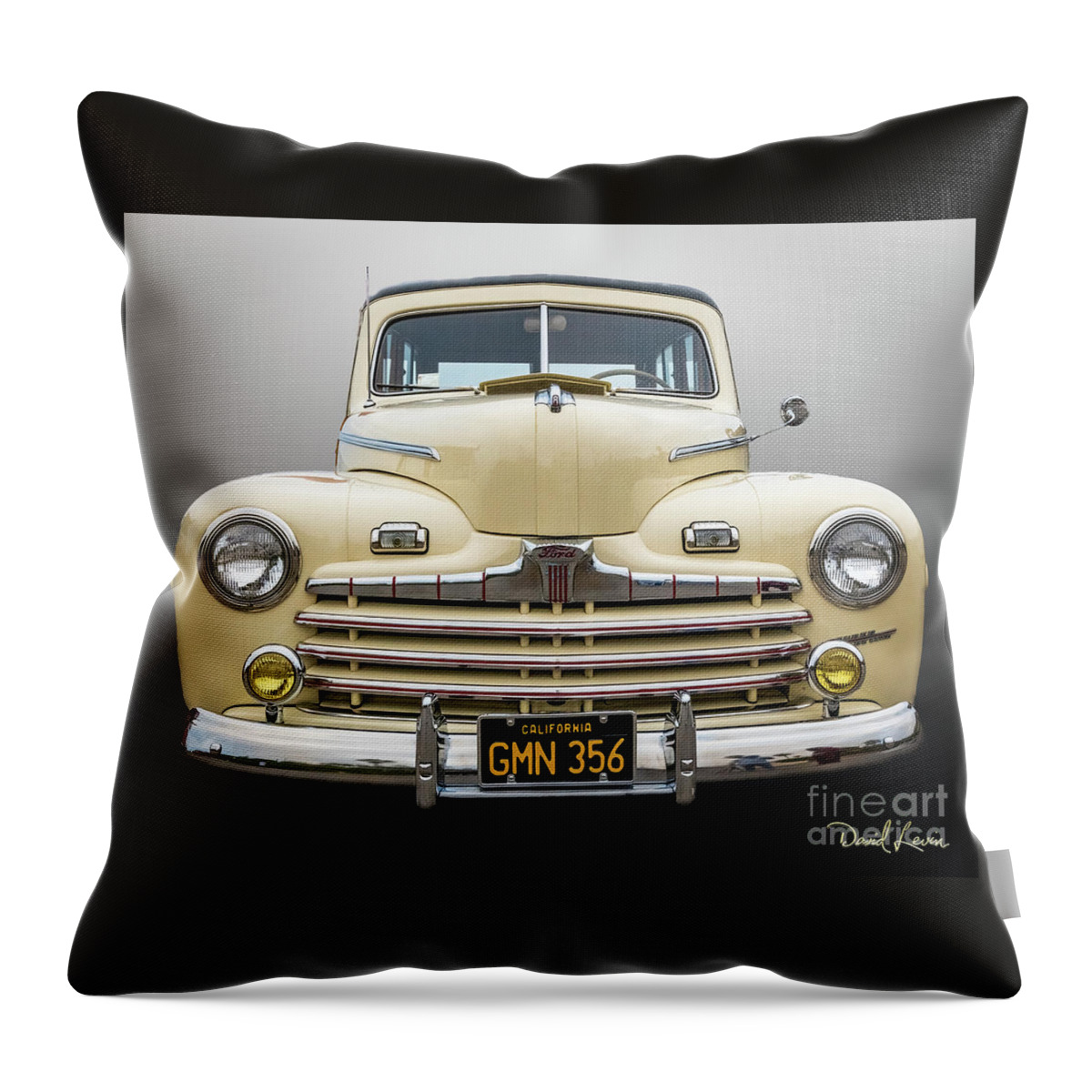 California Throw Pillow featuring the photograph The Face of a Woodie, 1 of 3 by David Levin