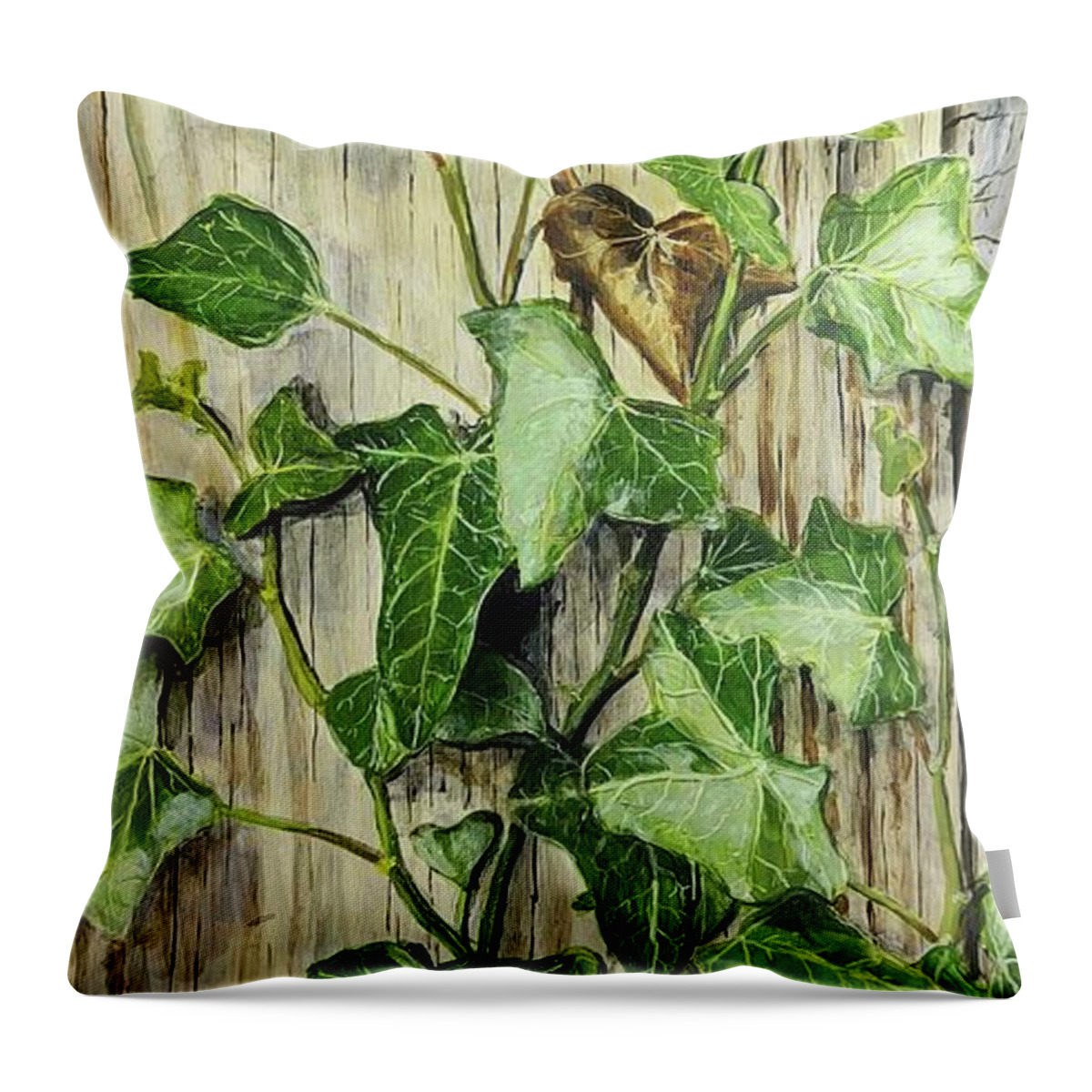 Ivy Throw Pillow featuring the painting The Fallen Soldier by William Brody