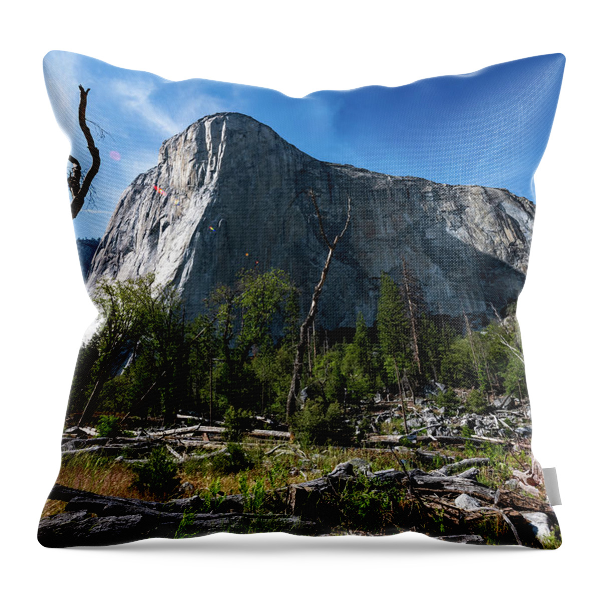 El Capitan Throw Pillow featuring the photograph The Gravity of El Cap by Kevin Suttlehan