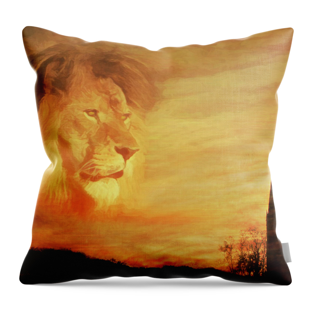 Fine Art Throw Pillow featuring the photograph The Guardian by Shara Abel