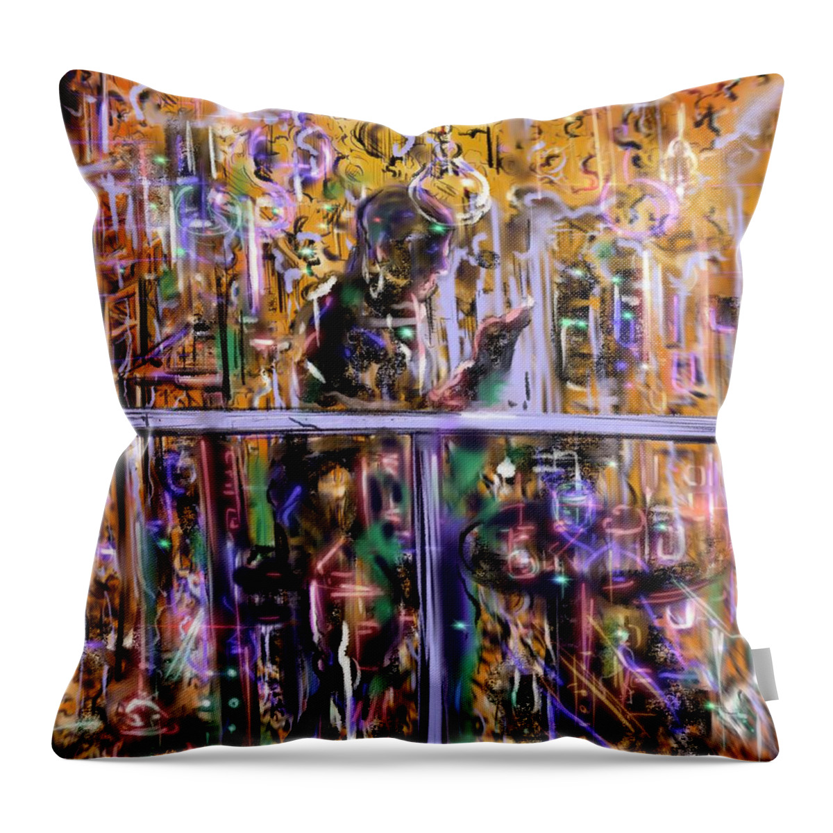 Hours Throw Pillow featuring the digital art The Hours by Angela Weddle