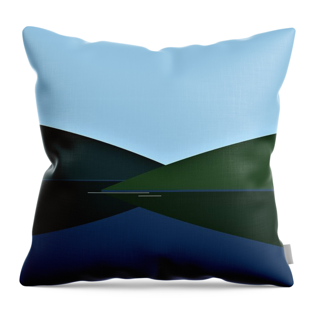 Lake Throw Pillow featuring the digital art The Lake by Fatline Graphic Art