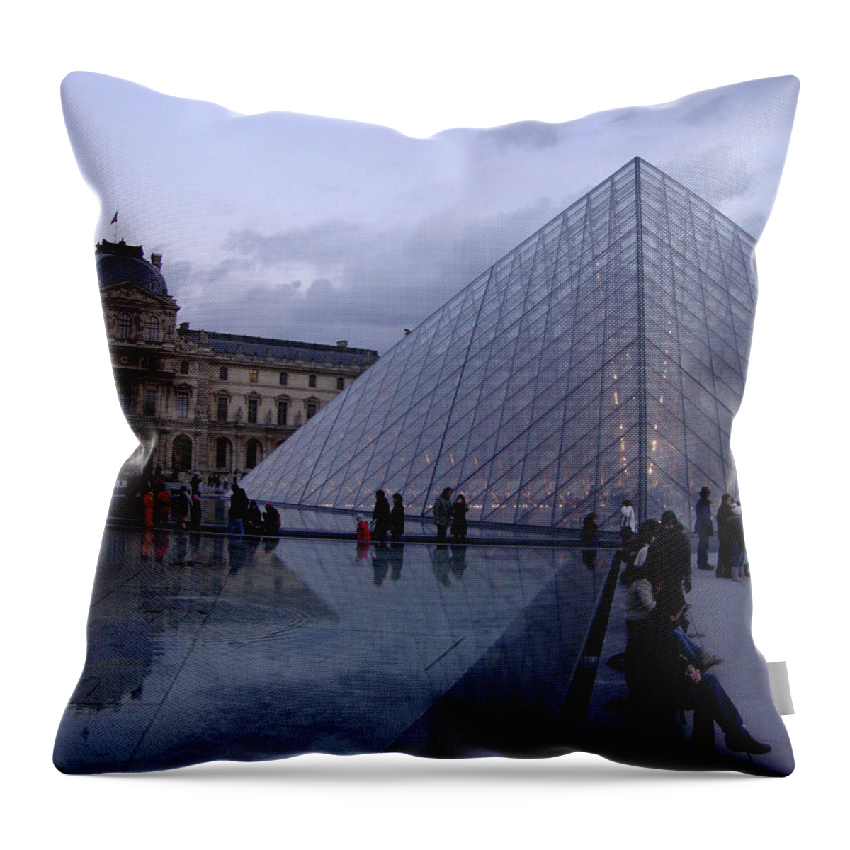 France Throw Pillow featuring the photograph The Louvre by Roxy Rich