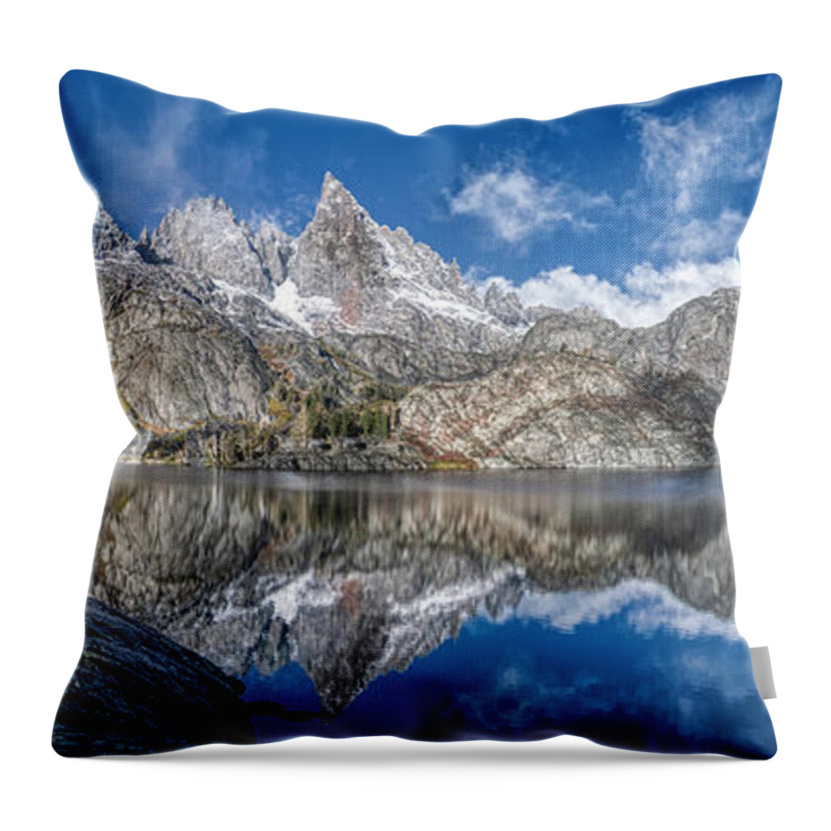 Landscape Throw Pillow featuring the photograph The Minarets by Romeo Victor