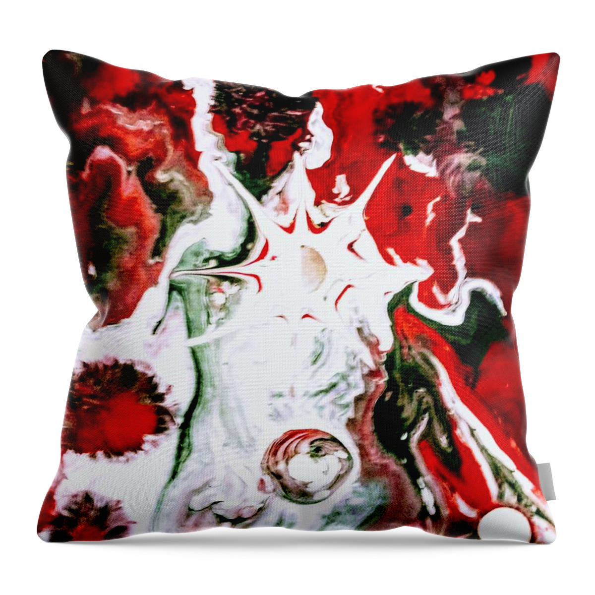 Scary Throw Pillow featuring the painting The nightmare by Anna Adams