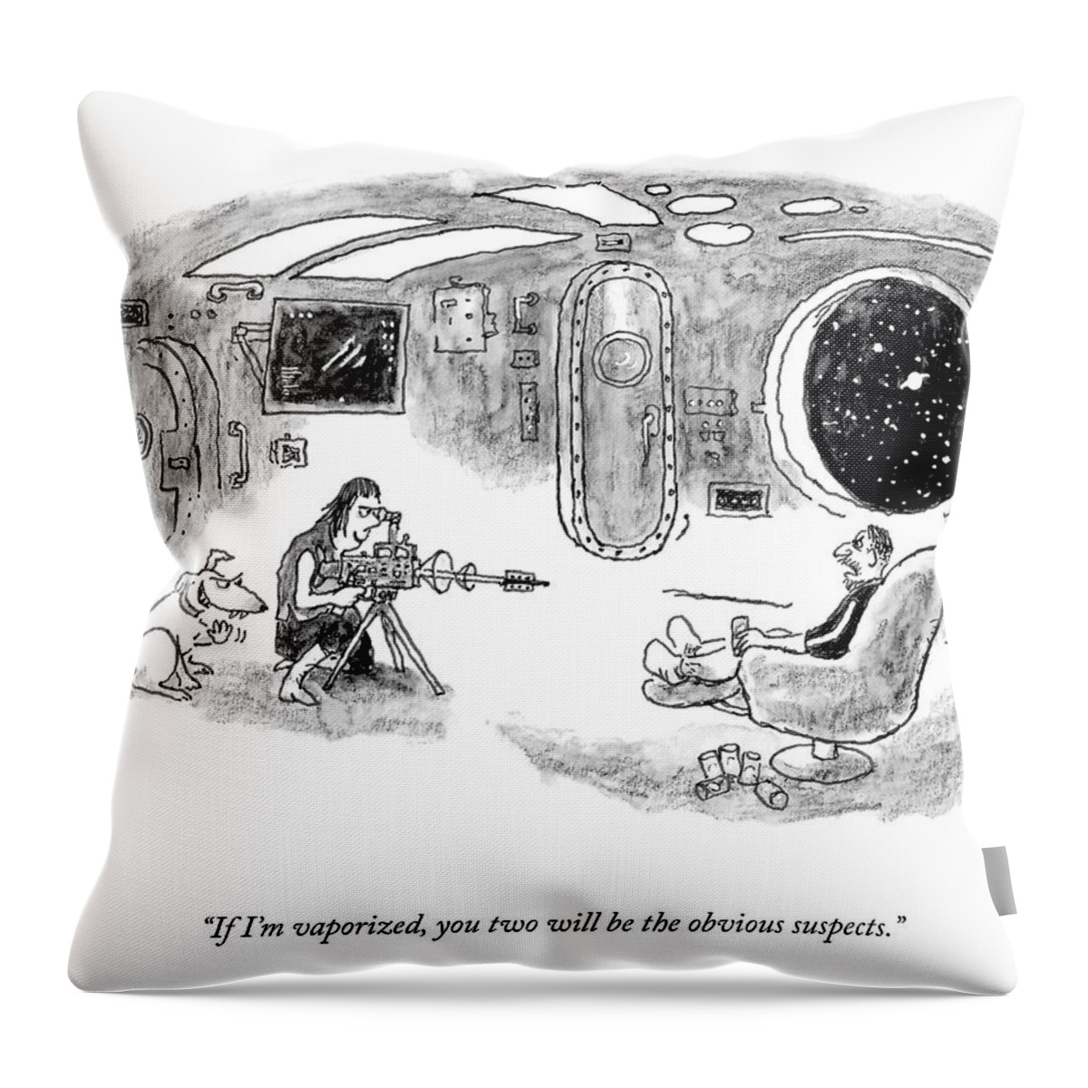 The Obvious Suspects Throw Pillow