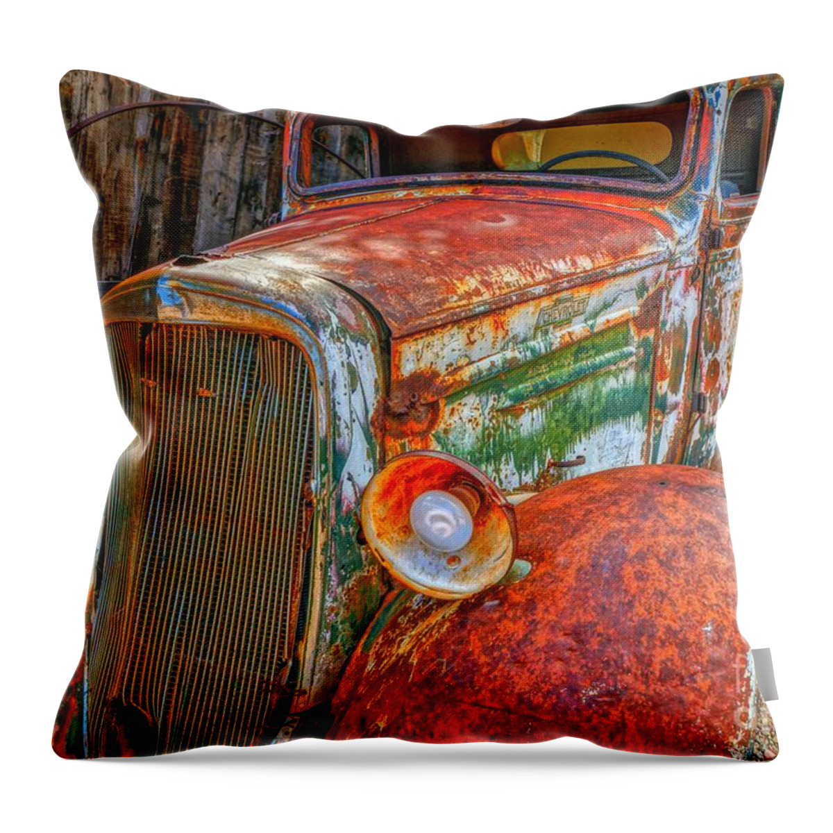  Throw Pillow featuring the photograph The Old Boss by Rodney Lee Williams