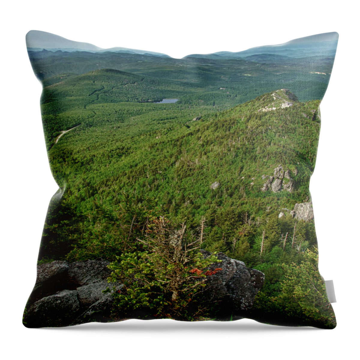 Blue Ridge Mountains Throw Pillow featuring the photograph The Peak by Melissa Southern