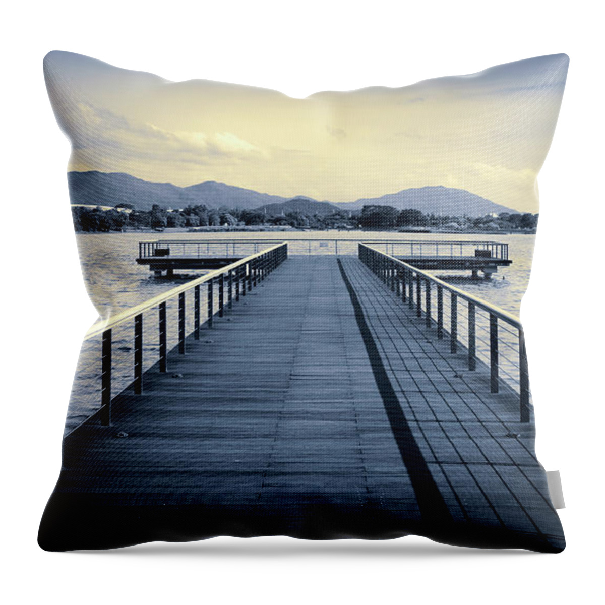 Perspective Throw Pillow featuring the photograph The Place To Contemplate st. 1 by Andrii Maykovskyi