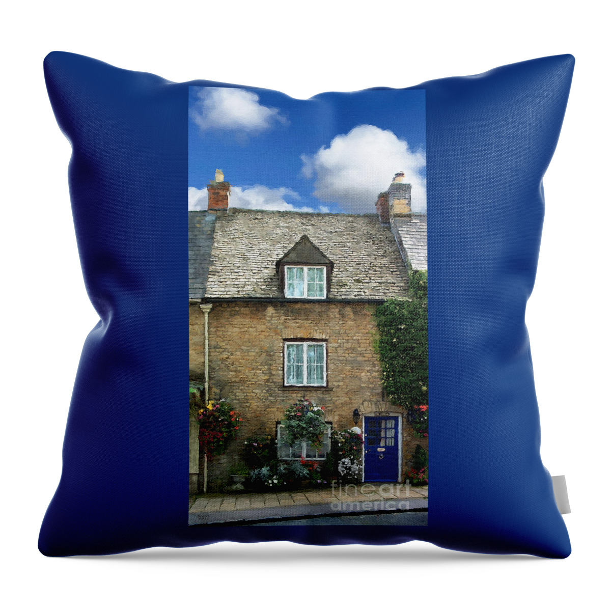 Stow-in-the-wold Throw Pillow featuring the photograph The Pound Too by Brian Watt