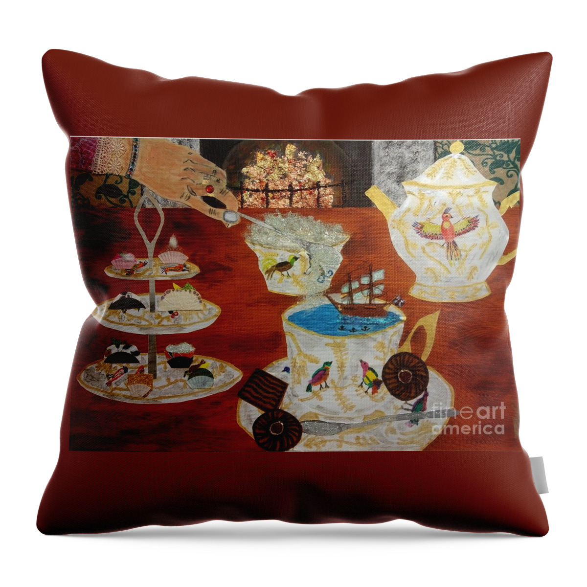 Black Live Matter Throw Pillow featuring the mixed media The Price of Sugar - Slavery by David Westwood