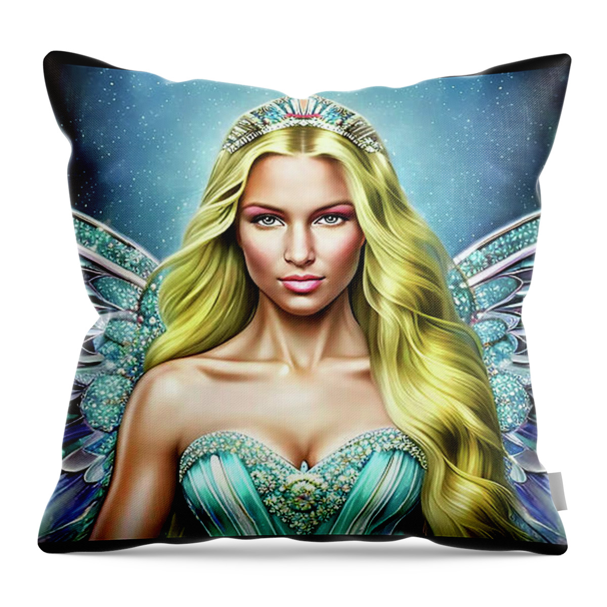 Healer Throw Pillow featuring the digital art The Prom Queen by Shawn Dall