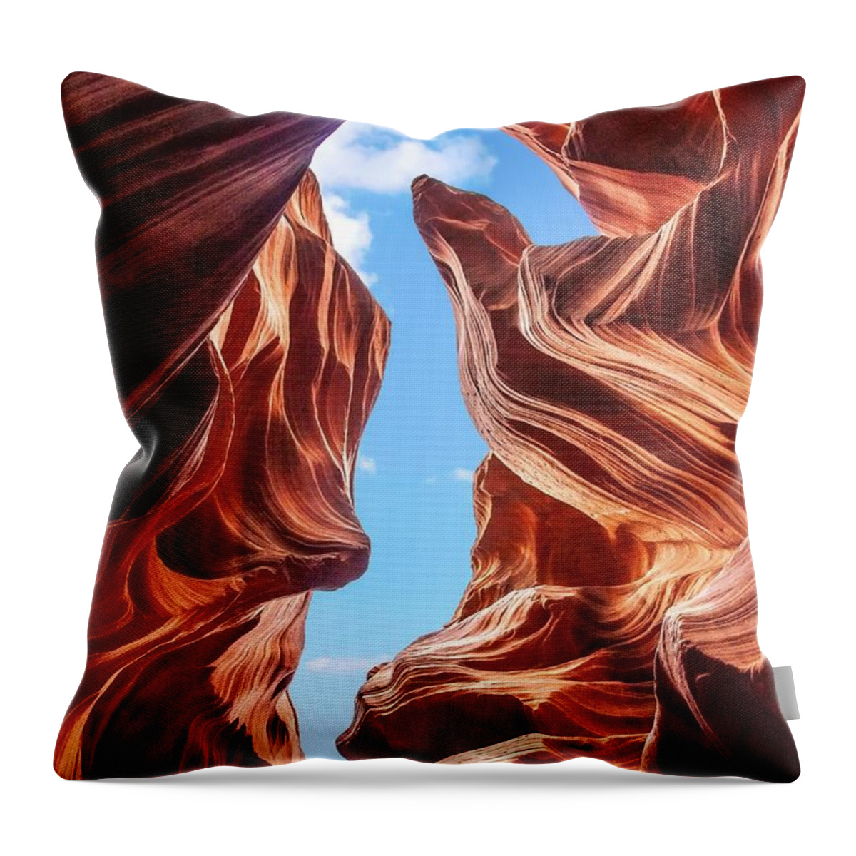 Antelope Canyon Throw Pillow featuring the photograph The Sea Unicorn by Bradley Morris