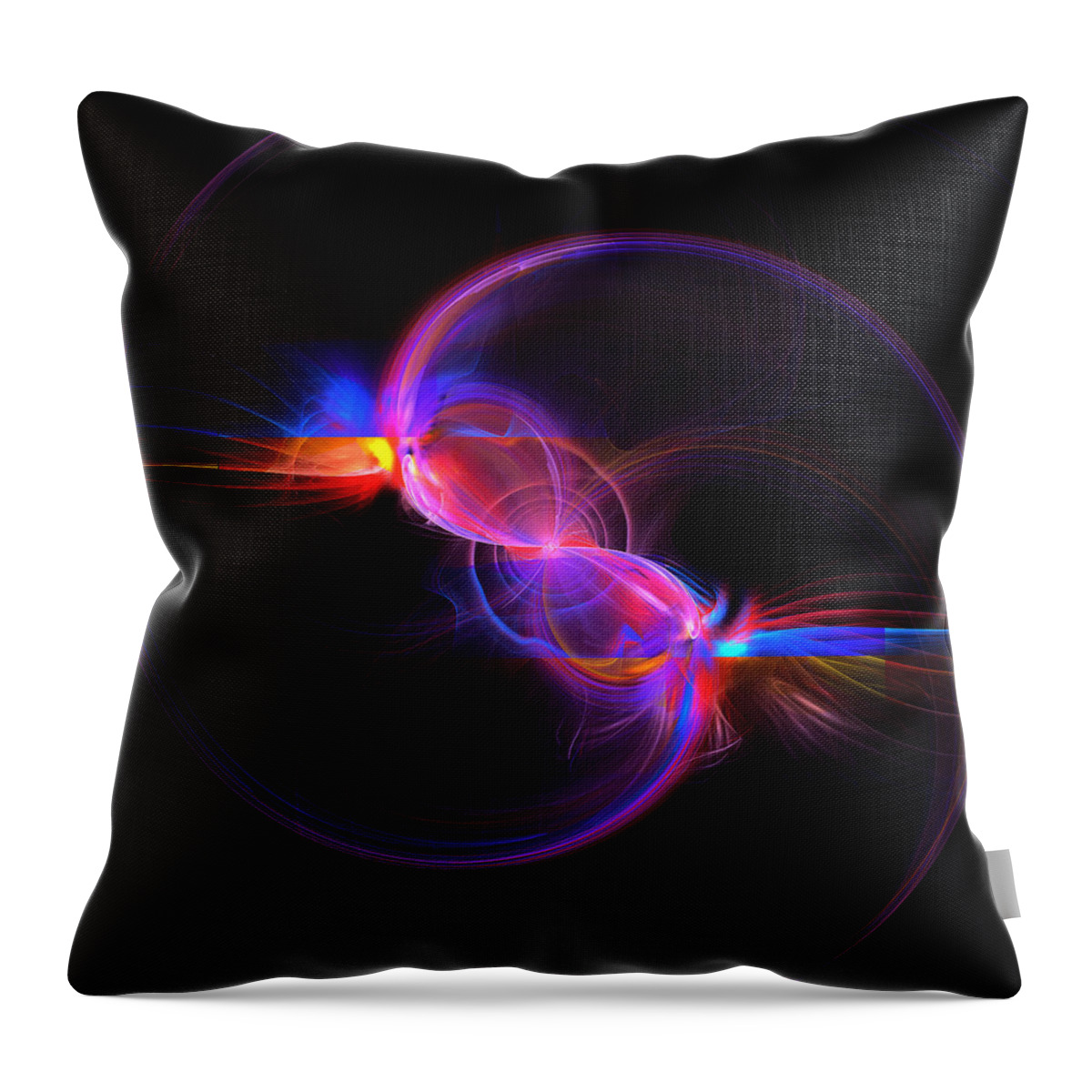 Fractal Throw Pillow featuring the digital art The Simorgh #2 by Mary Ann Benoit