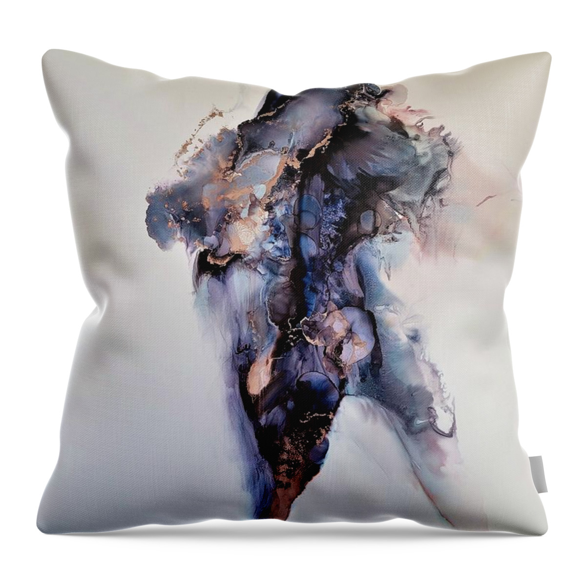 Human Throw Pillow featuring the painting The Struggle Within by Angela Marinari